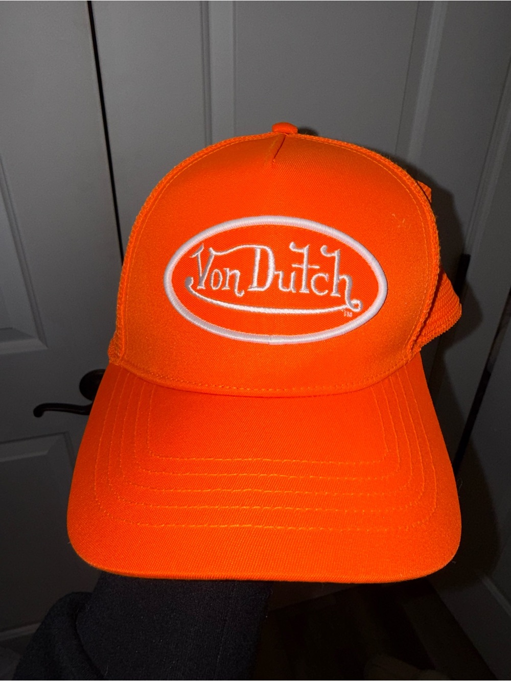 NWOT Von Dutch Bright Orange Trucker Hat